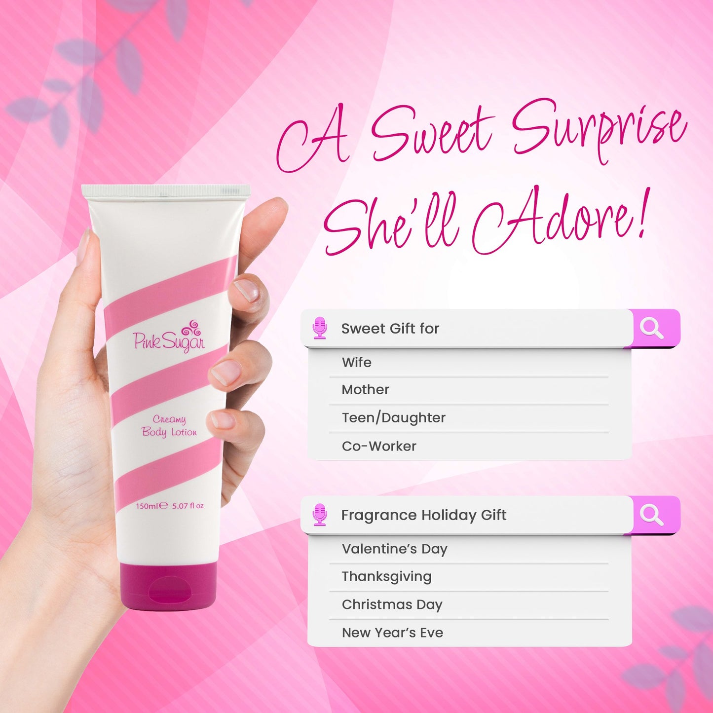 Pink Sugar by Aquolina, 5.07 oz Body Lotion for Women
