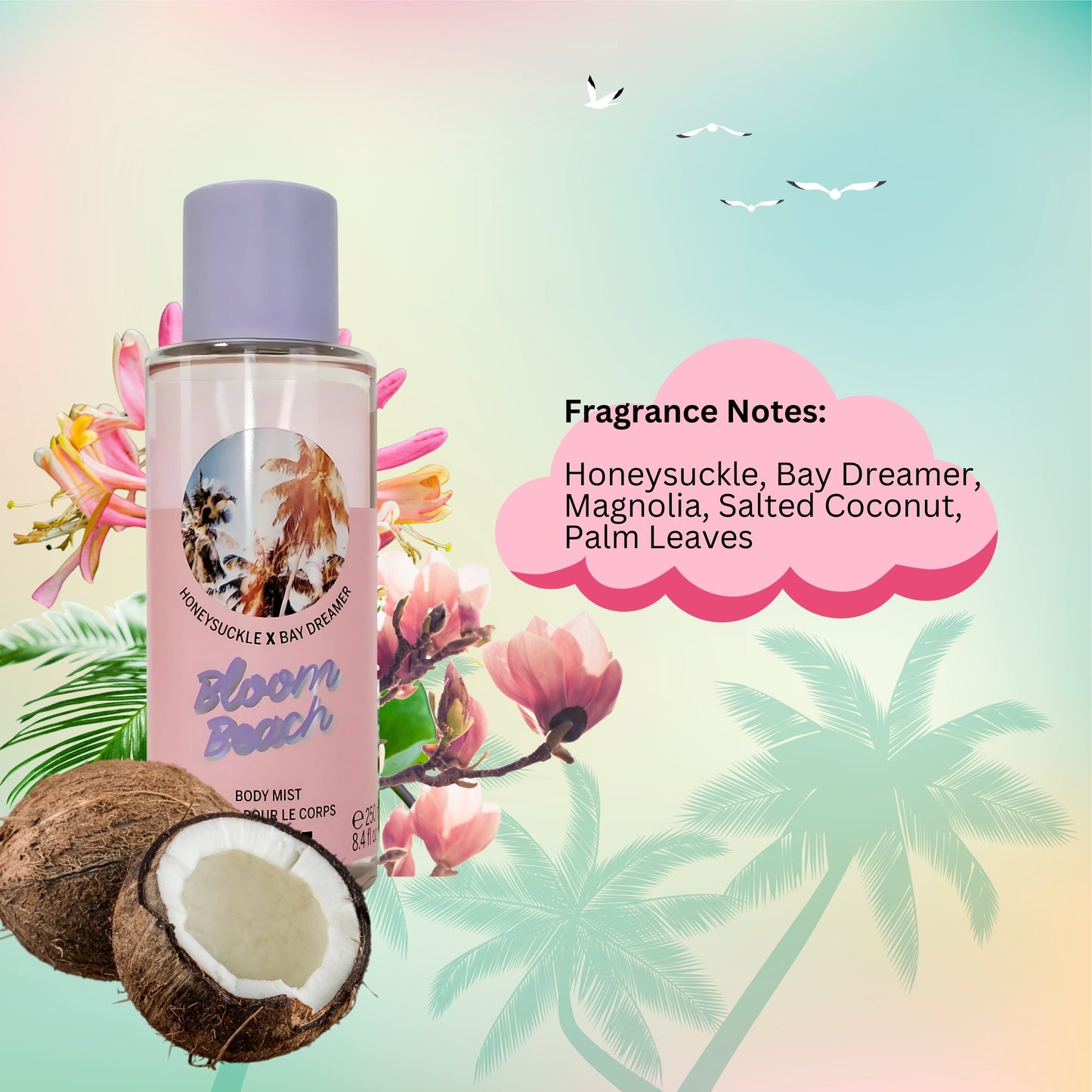 Victoria's Secret Pink Bloom Beach Body Mist 8.4 Fl Oz