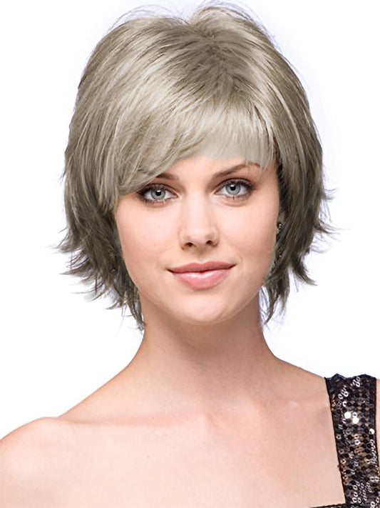 Noriko Sky Synthetic Wig by Rene of Paris – Sandy Silver & Wig Lift Comb Bundle (2 Items)