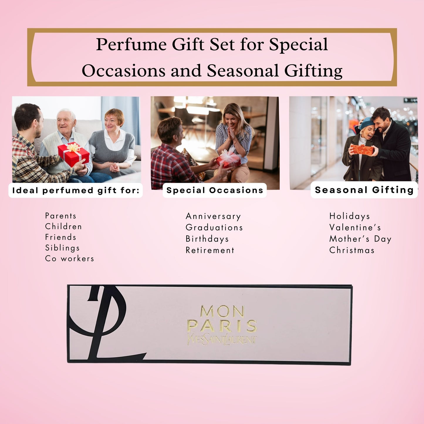 Yves Saint Laurent Mon Paris Mini Perfume Gift Set – 4 Piece Travel Collection (0.25 oz Each)