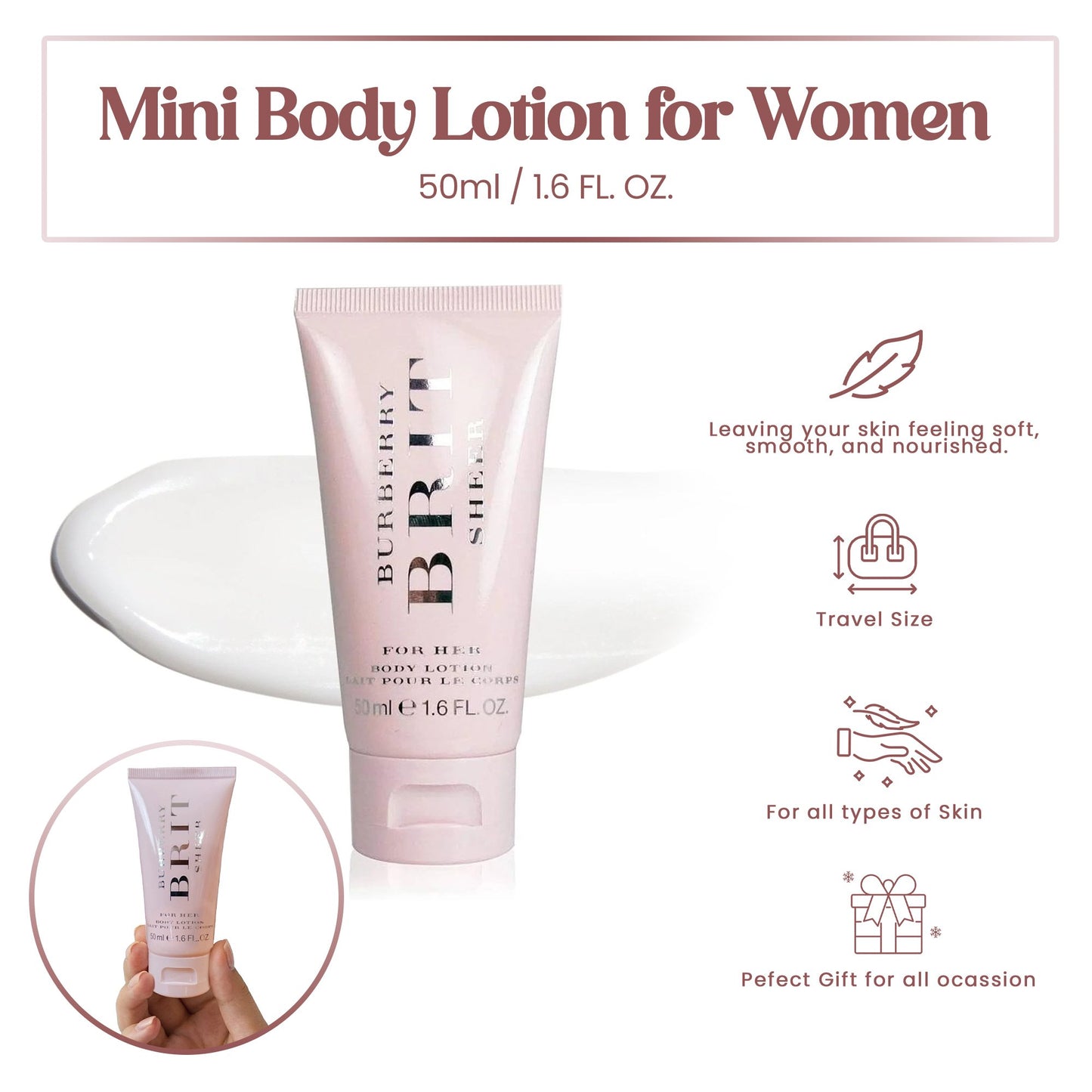 Burberry Brit Sheer Mini Body Lotion for Women 1.7oz