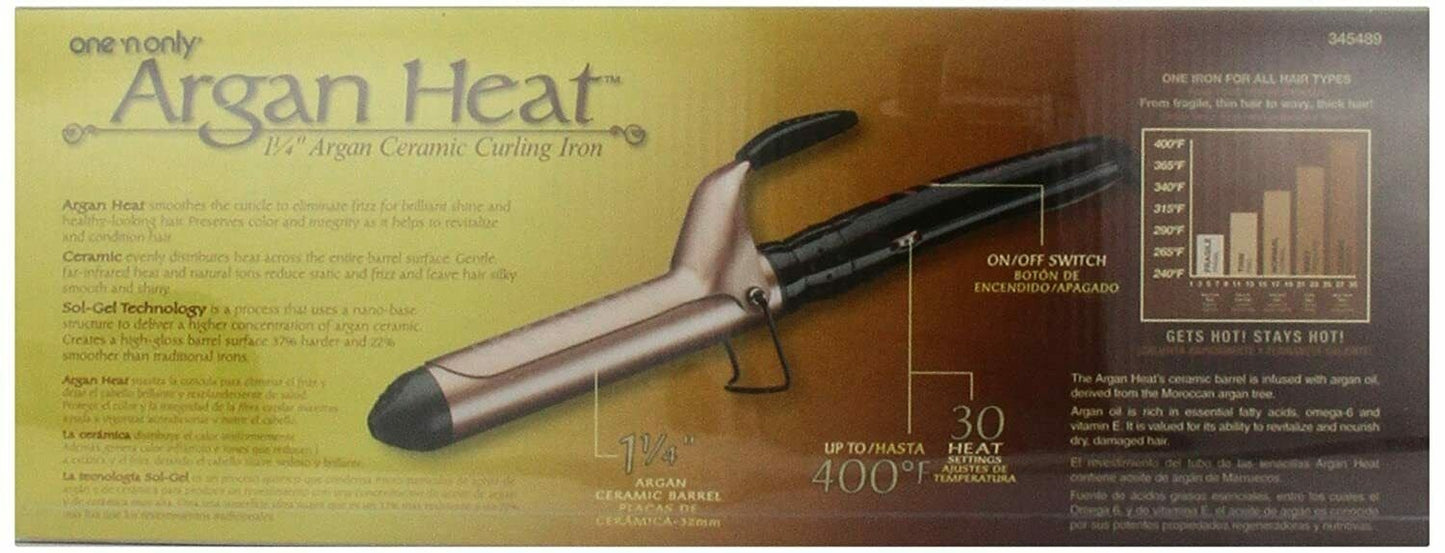 Babyliss Pro One 'n Only Argan Heat Ceramic Curling Iron, 1 1/4" with Argan Oil