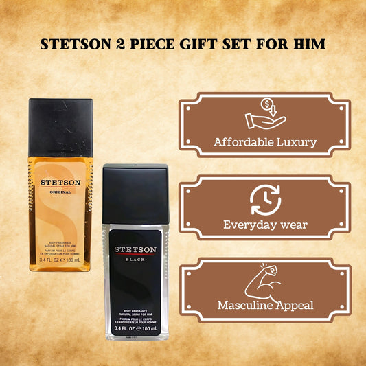 Stetson by Stetson Men’s Fragrance Gift Set – 2 Piece Set