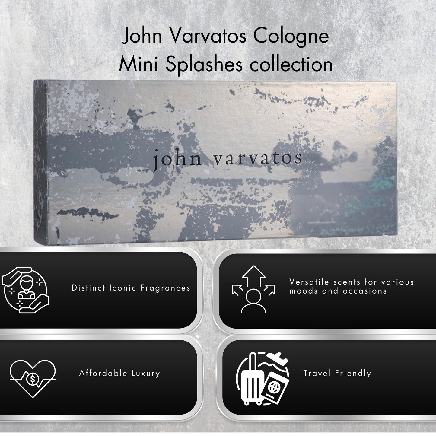 John Varvatos Perfume for Men 3 Piece EDT Mini Splash Gift Set