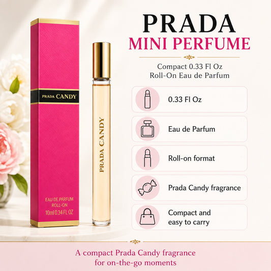 Prada Candy by Prada Travel Size Perfume for Women, 0.34 Fl Oz Roll on EDP