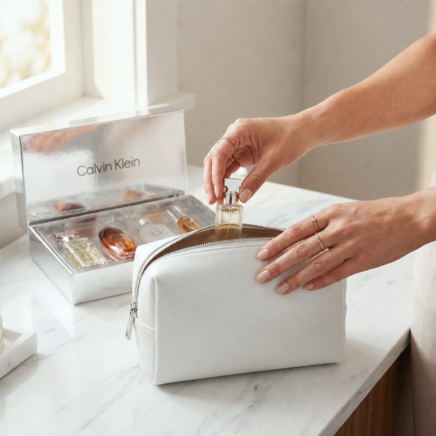 Calvin Klein Mini Perfume Gift Set – 4 Piece EDP & EDT Collection (0.5 oz / 15 ml Each)