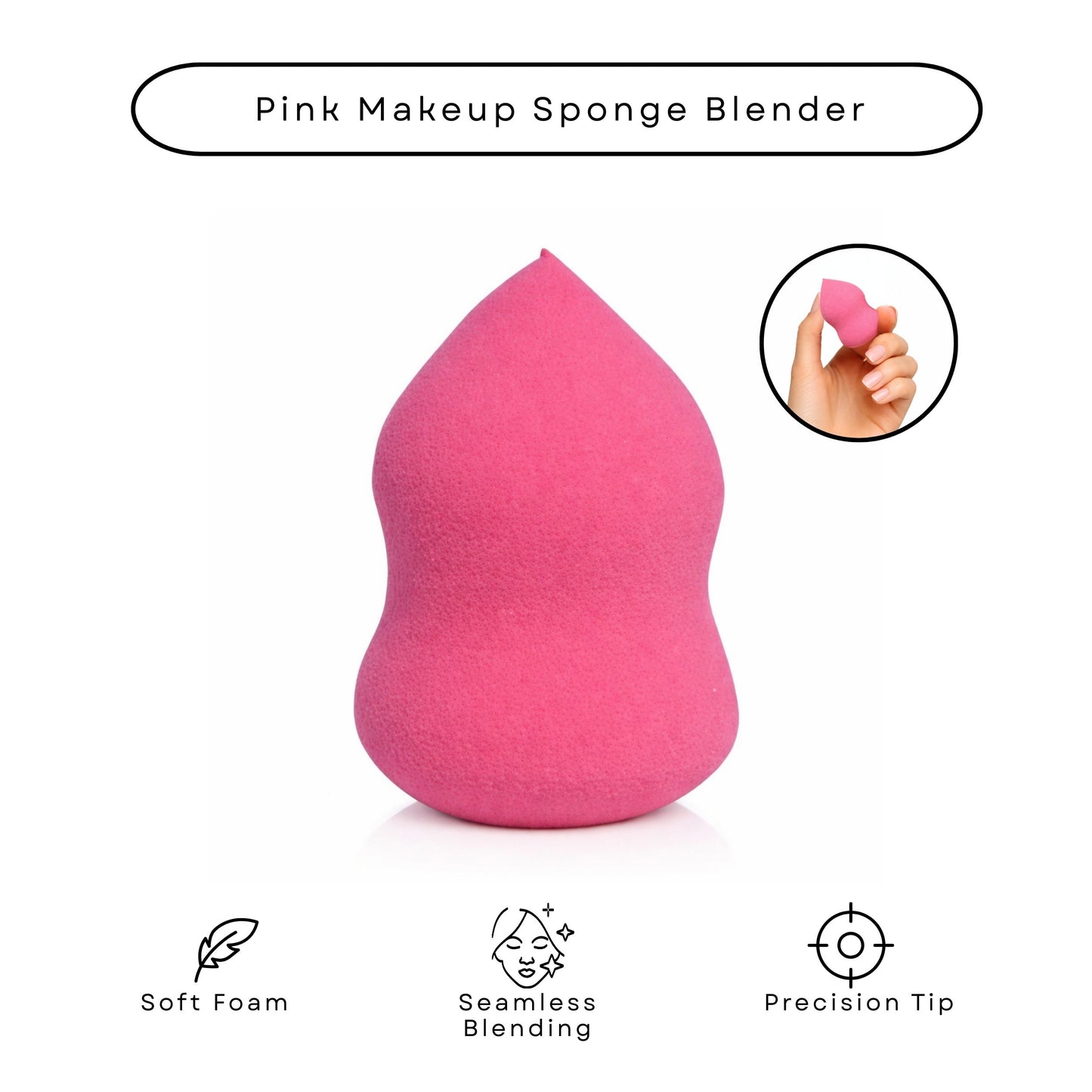 Makeup Blending Sponge by Fantasea Cosmetic, Pink
