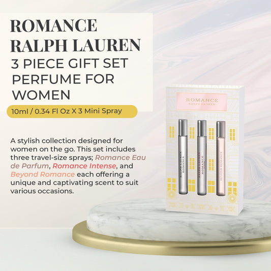 Ralph Lauren Perfume for Women – 3 Piece Travel Spray Fragrance Gift Set