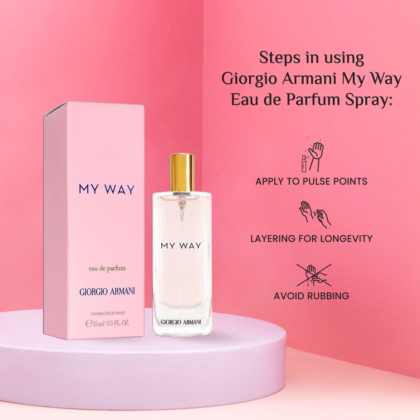 GIORGIO ARMANI My Way Eau de Parfum Spray for Women, 0.5 Ounce