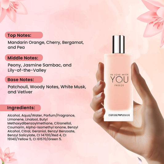 Giorgio Armani Emporio In Love With You Freeze Perfume for Women – EDP Travel Spray (0.5 oz)