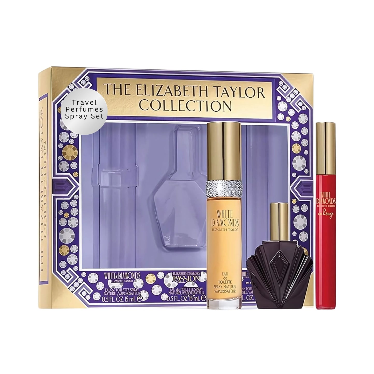 Elizabeth Taylor 3-Piece Fragrance Set: White Diamonds, Passion, En Rouge EDT
