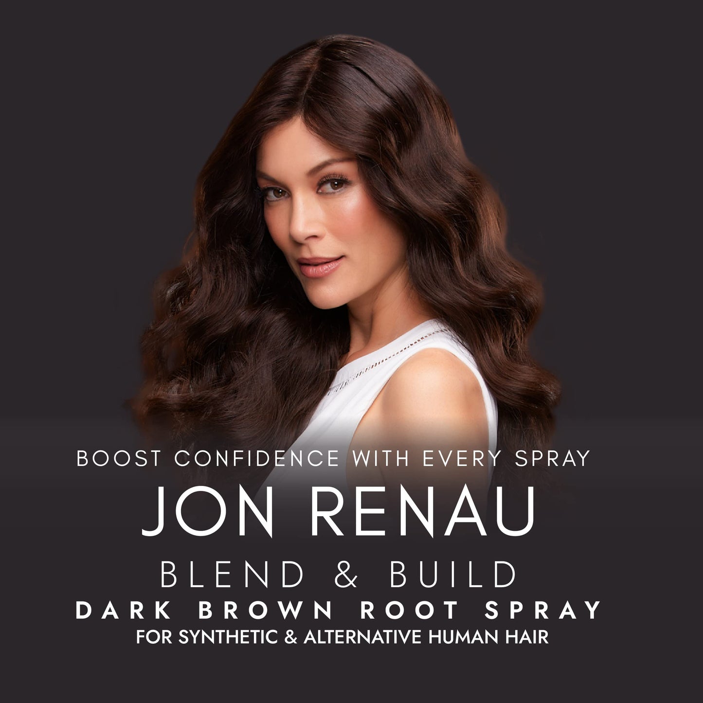 Jon Renau Blend and Build Root Touch Up - Root Spray for Human Hair, Wigs and Toppers - Dark Brown - 2.5 fl. oz. Also for Synthetic Wig and Extensions