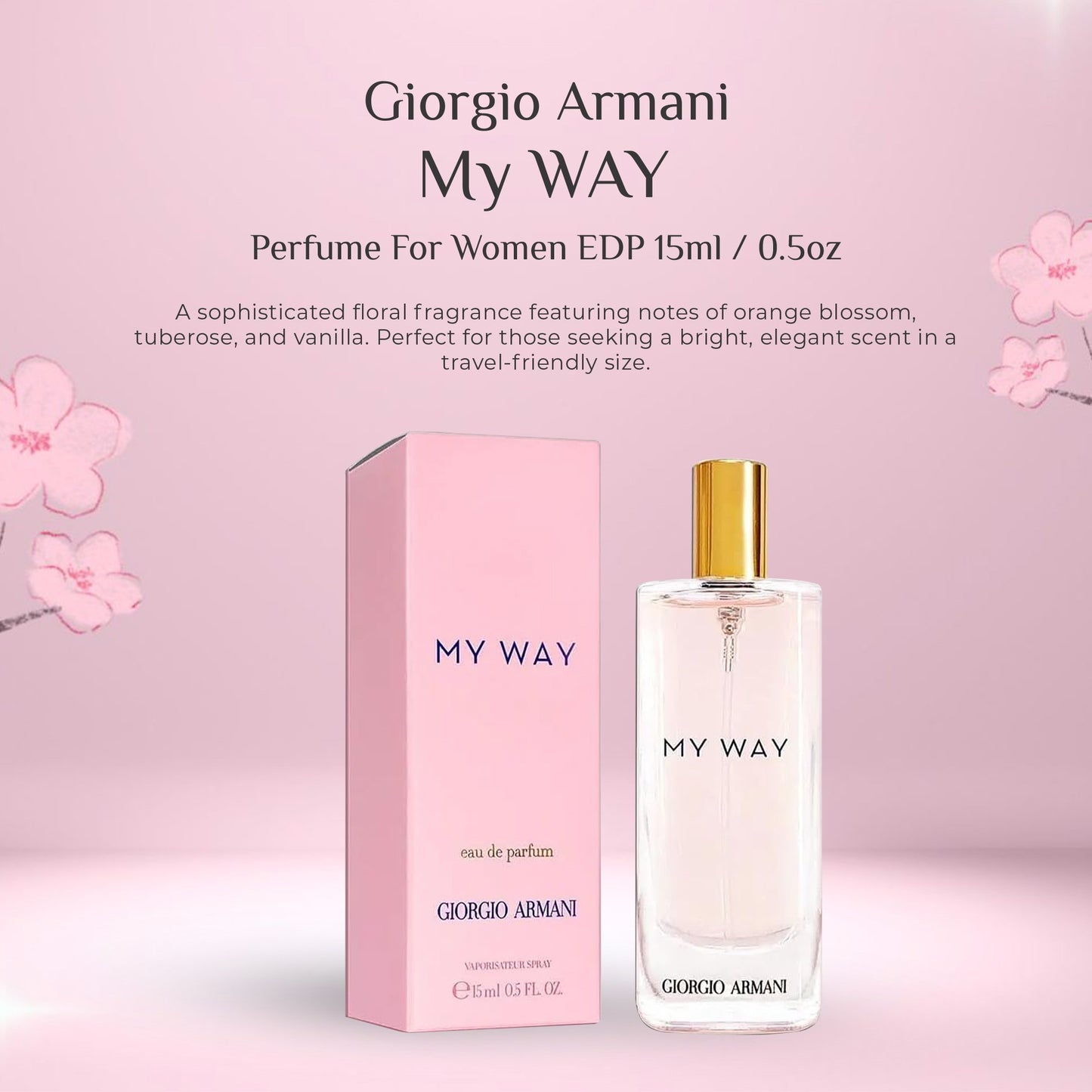 GIORGIO ARMANI My Way Eau de Parfum Spray for Women, 0.5 Ounce
