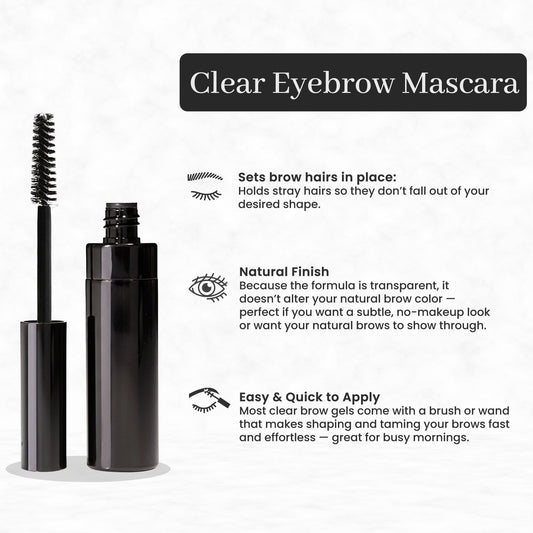 Brow Set Clear Eyebrow Setting Gel – Grooming Gel for Brows, Lashes & Facial Hair