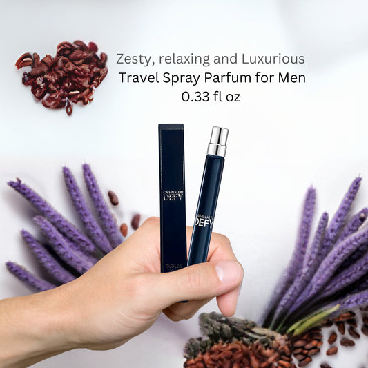Calvin Klein Defy Parfum Spray for Men – Travel Size (0.33 oz)