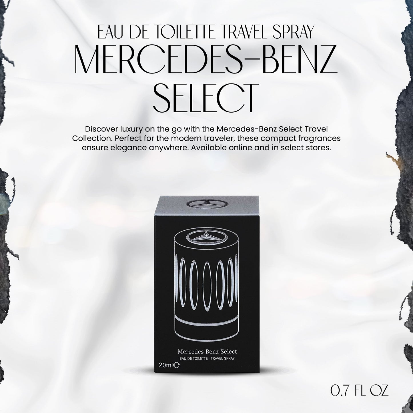 Mercedes-Benz Select Travel Collection, Classic and Legendary with Long-Lasting Notes, Choose The Freshness Of a Fruity Bergamot & Blackcurrant Accord, Eau De Toilette, Original, 0.68 Oz