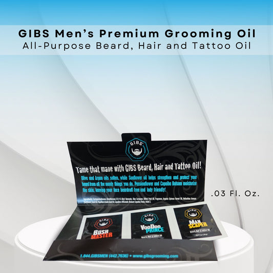 Gibs Beard, Hair & Tattoo Oil – Moisturizing Scented Men’s Grooming Oil