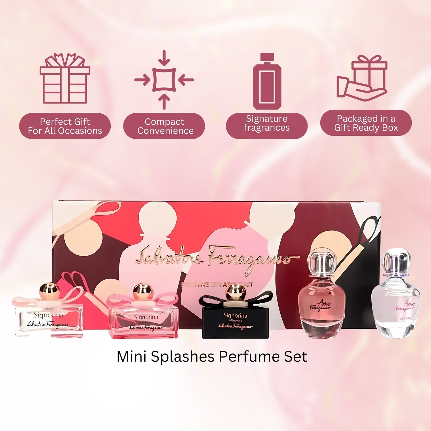 Salvatore Ferragamo Signorina Mini Perfume Gift Set – 5 Piece Women’s Fragrance Collection