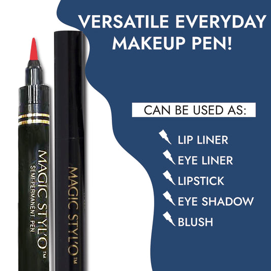 Magic Styl'o Semi-Permanent Makeup Pen – Electric Blue Waterproof Cosmetic Pencil