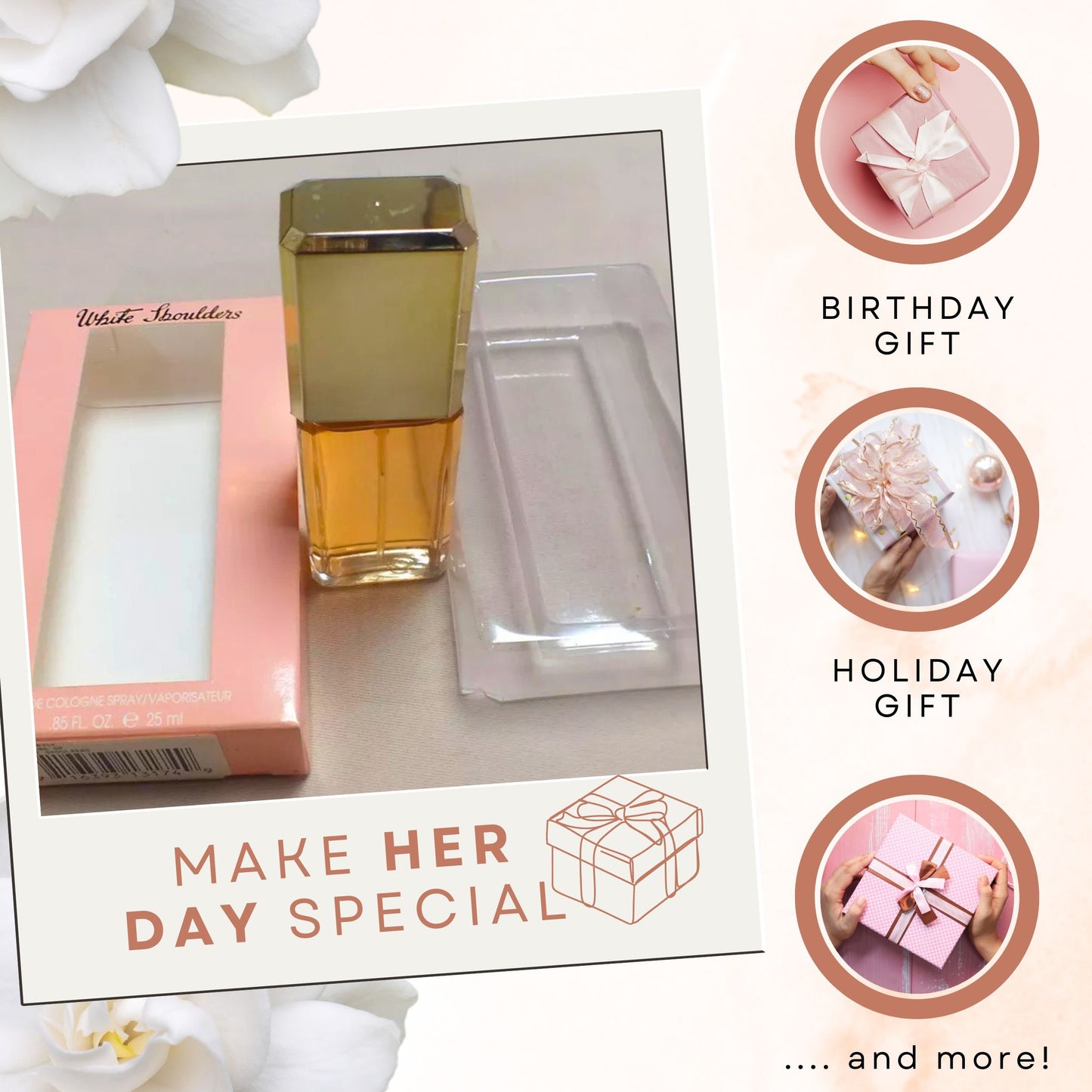 WHITE SHOULDERS For Women By EVYAN 0.85 oz Cologne Spray