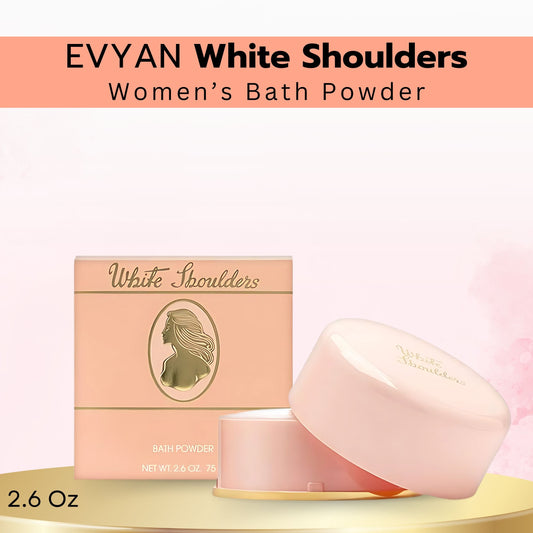 White Shoulders by Evyan for Women Bath Powder 2.6 Oz