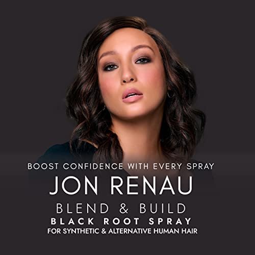 Jon Renau Blend and Build Root Touch Up - Root Spray for Human Hair, Wigs and Toppers - Black - 2.5 fl. oz. Also for Synthetic Wig and Extensions