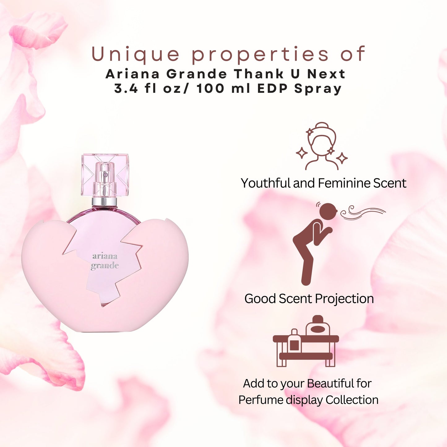 Thank U Next by Ariana Grande, 3 Piece Gift Set for Women