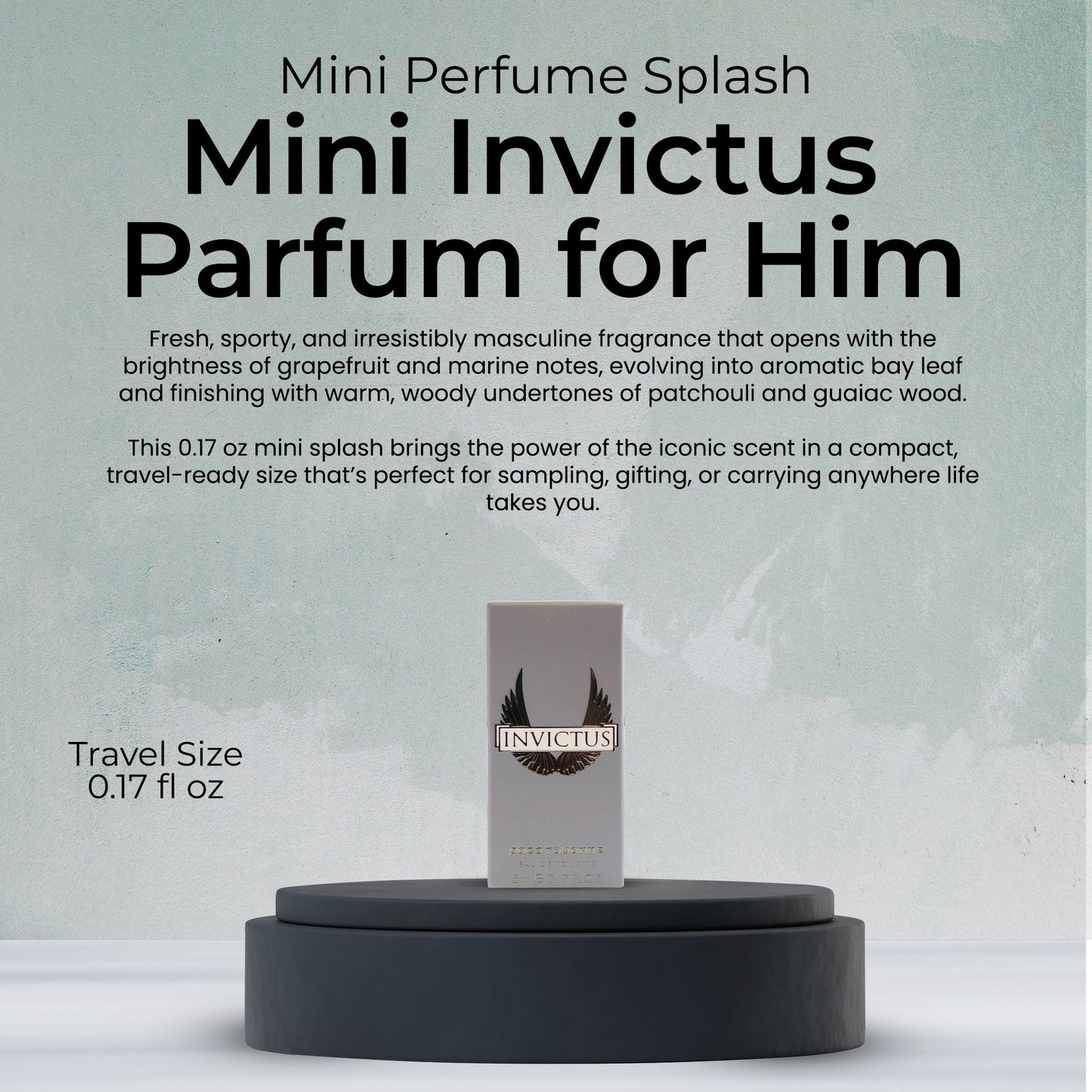 Invictus by Paco Rabanne Perfume for Men EDT Mini Travel Splash 0.17 Fl Oz