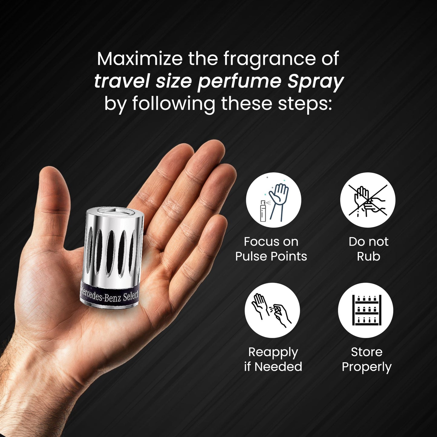 Mercedes-Benz Select Travel Collection, Classic and Legendary with Long-Lasting Notes, Choose The Freshness Of a Fruity Bergamot & Blackcurrant Accord, Eau De Toilette, Original, 0.68 Oz