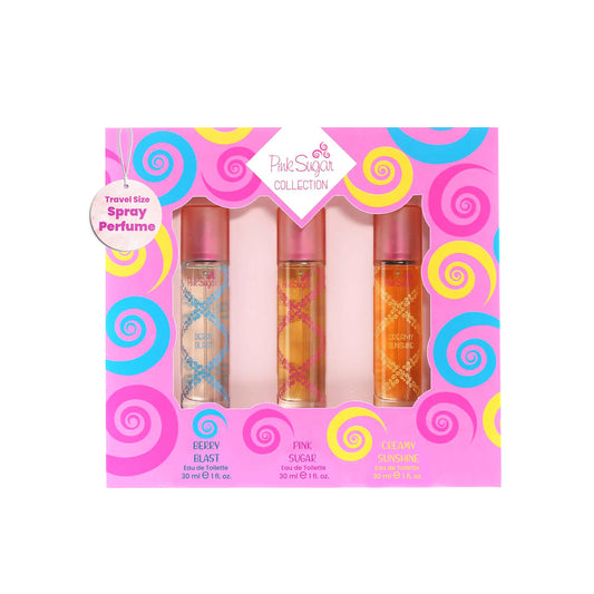 Aquolina Pink Sugar Perfume Gift Set for Women – 3 Piece EDT Travel Spray Collection (30 ml Each)