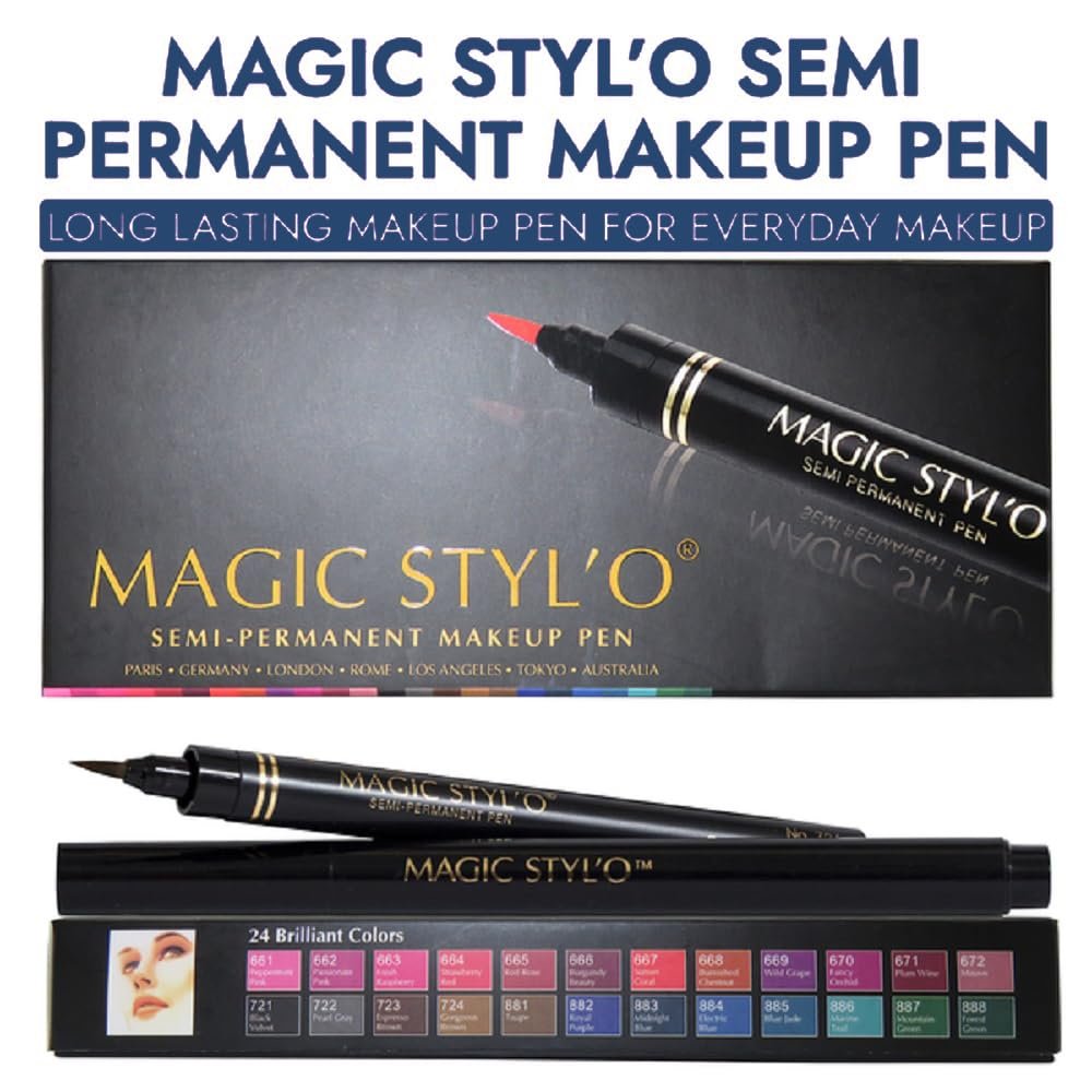 Magic Styl'o Semi-Permanent Makeup Pen – Electric Blue Waterproof Cosmetic Pencil