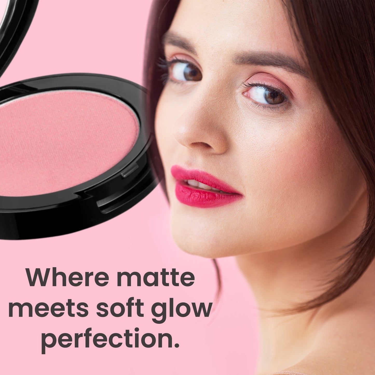Mineral Modern Demi Matte Blush Pressed Powder – Hush Pink (0.12 oz)
