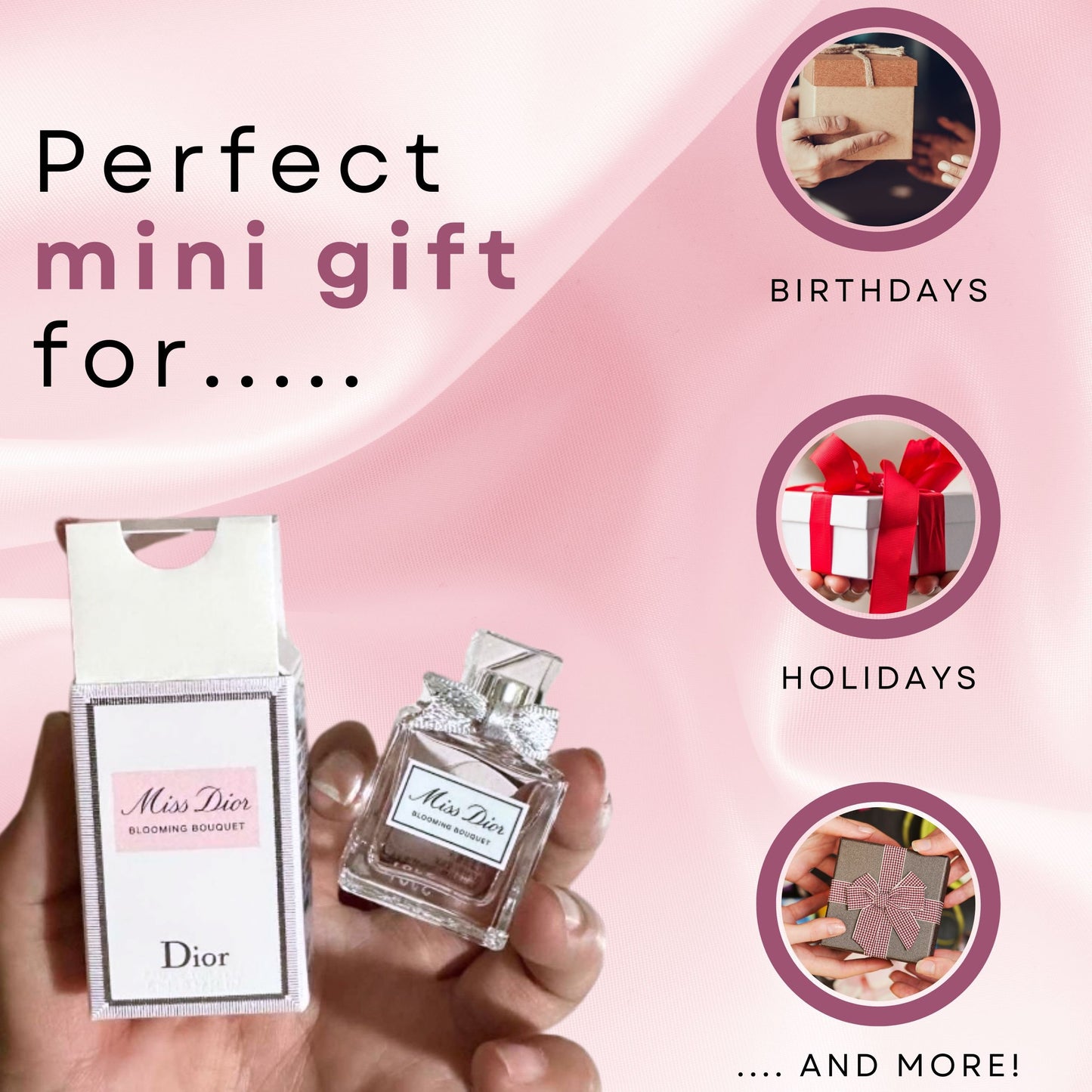 Dior Miss Blooming Bouquet Mini Perfume Women (Splash Mini Travel Size) 5 ml / 0.17 oz EDT