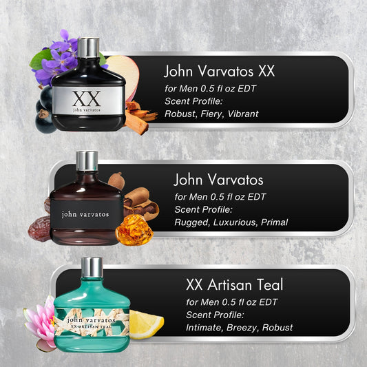 John Varvatos Men’s Fragrance Mini Gift Set – 3 Piece EDT Splash Set (15 ml Each)
