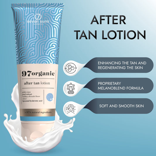 7 Suns Organic Tan Extender Lotion 250 ml – After Sun Moisturizer for Longer Lasting Tan & Skin Hydration
