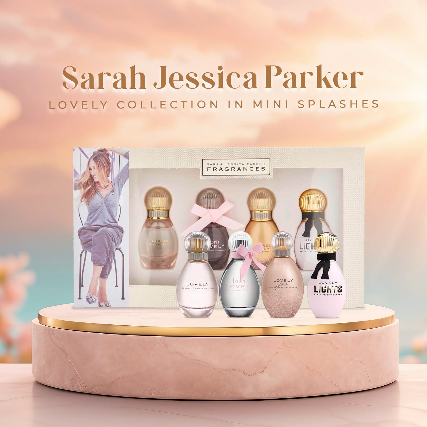 Lovely by Sarah Jessica Parker Perfume for Women Gift Set Mini Splashes