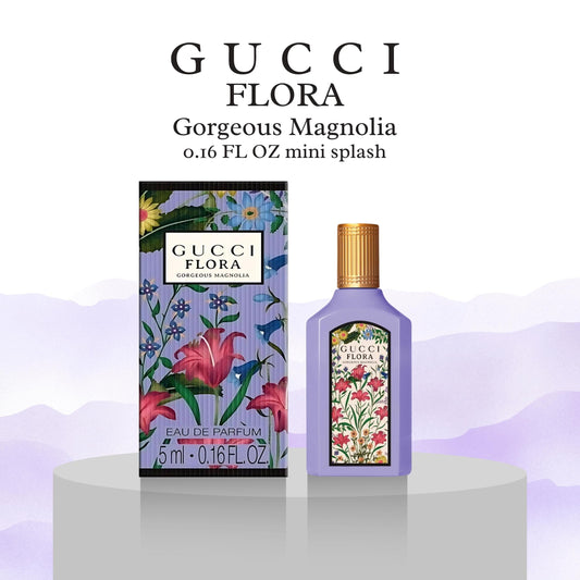 Gucci Flora Gorgeous Magnolia Perfume for Women EDP Mini Splash 0.16 Fl Oz