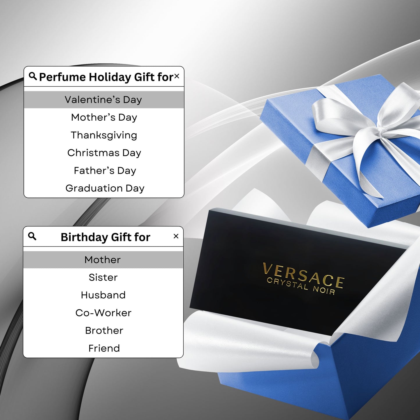 Versace Crystal Noir Perfume for Women Mini EDT 3 Piece Gift Set