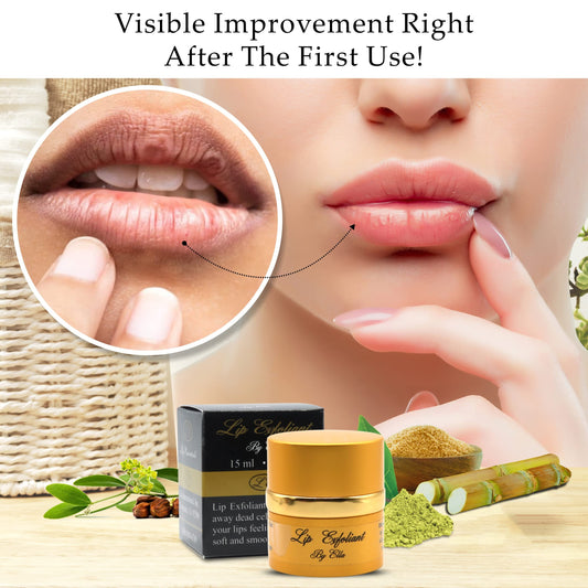 Lip Chic by Ella Lip Exfoliator – Gentle Lip Scrub for Smooth Soft Lips (0.5 oz / 15 ml