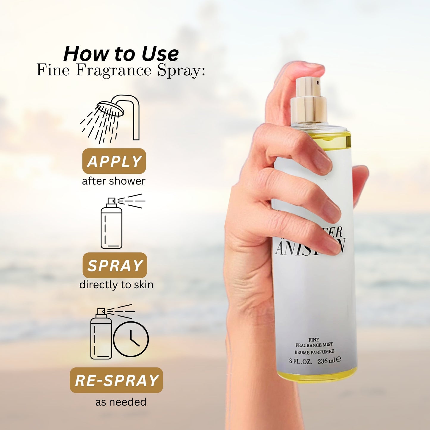 Jennifer Aniston Fine Fragrance Mist for Women, 8 Ounce