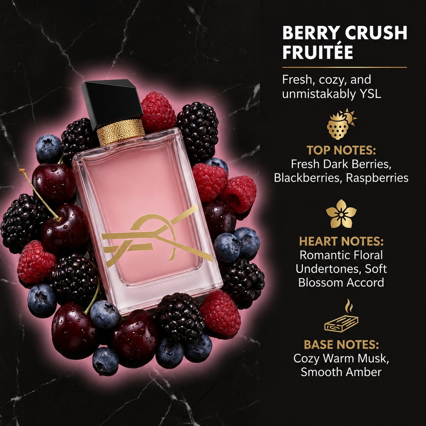 Yves Saint Laurent Berry Crush Fruitee YSL Libre Mini Sample Perfume Women mall Travel 7.5 ml / 0.25 oz - 1436
