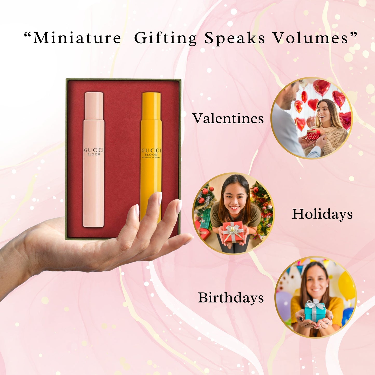 Gucci Bloom Perfume for Women Travel Spray Set EDP 2X 0.25 Fl Oz