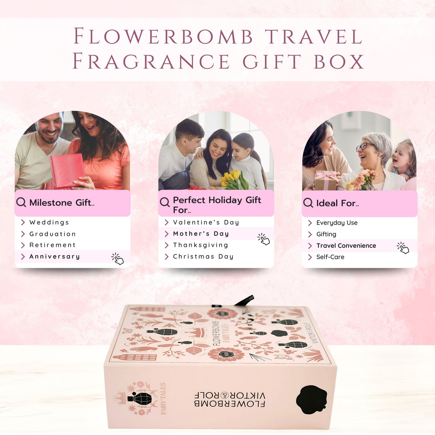 Viktor & Rolf Flowerbomb Perfume Gift Set for Women – 3 Piece Set (1.7 oz Each)