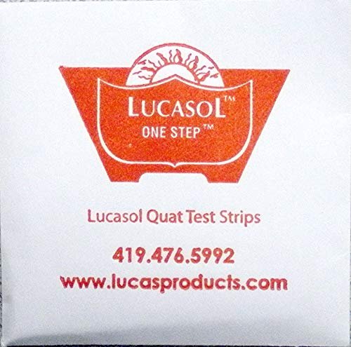 Lucasol Quat Test Strips – Disinfectant Concentration Testing Strips (Pack of 15)