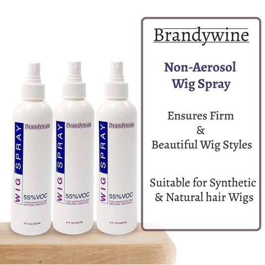 Brandywine Non-Aerosol Wig Spray – 3 Pack (8 oz Each) for Synthetic & Natural Hair