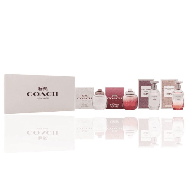 Coach New York 4 piece Womens Mini Gift Set Floral, Wild Rose, Love, Sunset