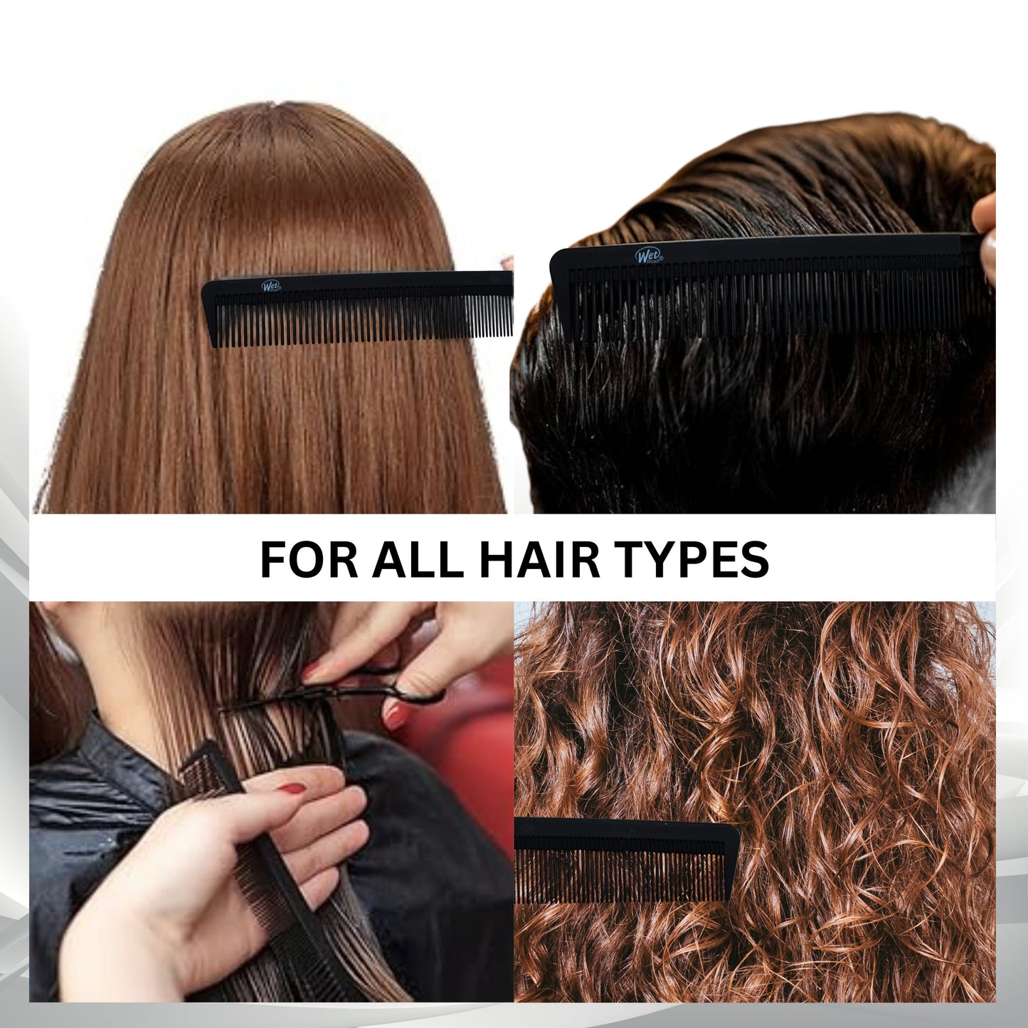 Wet Brush Professional Styling Comb for All Hair Types – Heat Resistant, Anti-Static (3 Pack)