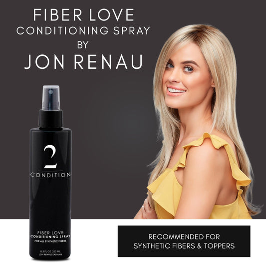 Jon Renau Fiber Love Synthetic Conditioning Spray, 8.5 oz – Leave-In Conditioner for Wigs, Toppers & Hair Extensions – Detangles, Restores Shine & Protects Synthetic Fiber