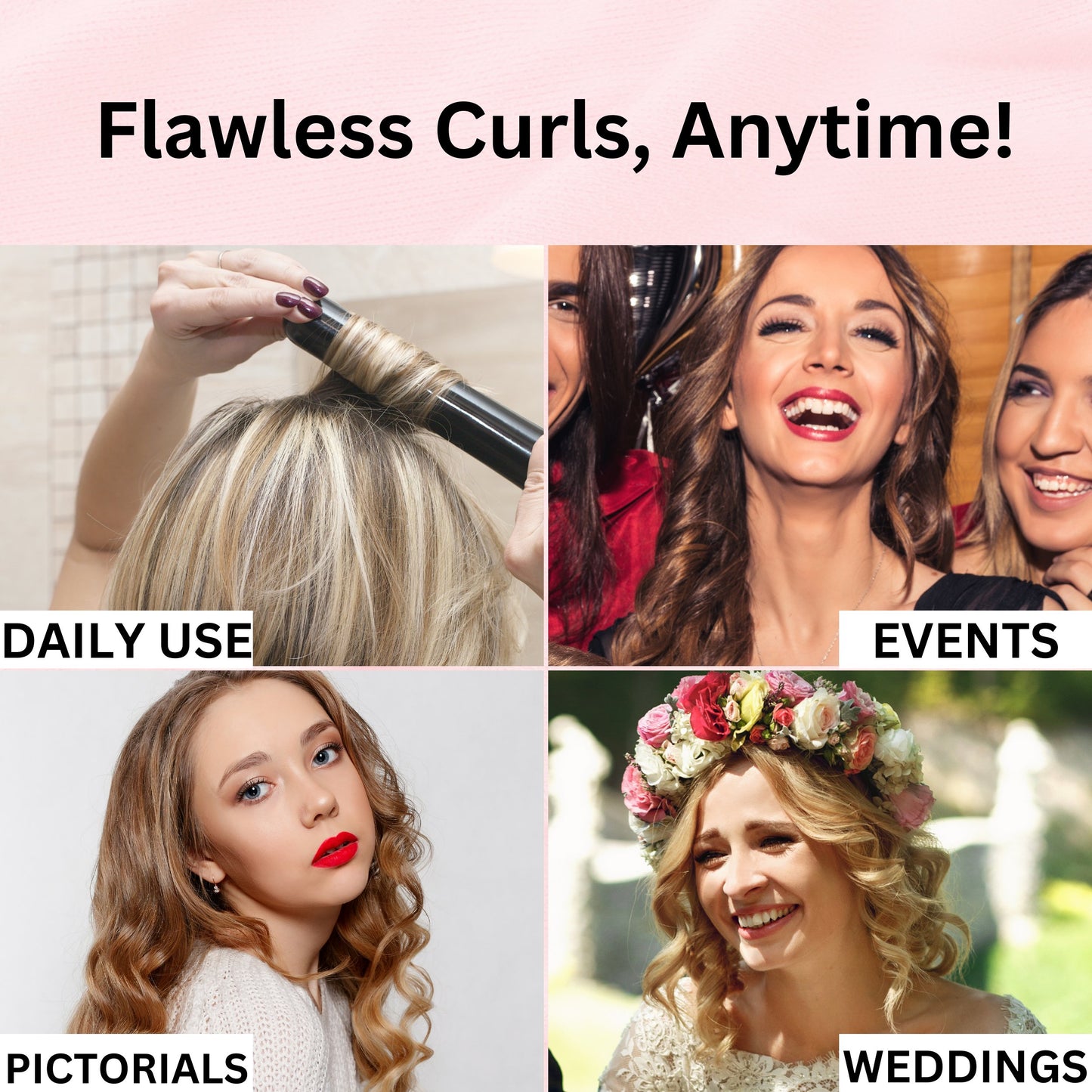 BaByliss Pro Nano Titanium Barrel Rapido 1" & 1¼" Spring Curling Iron Set, Black