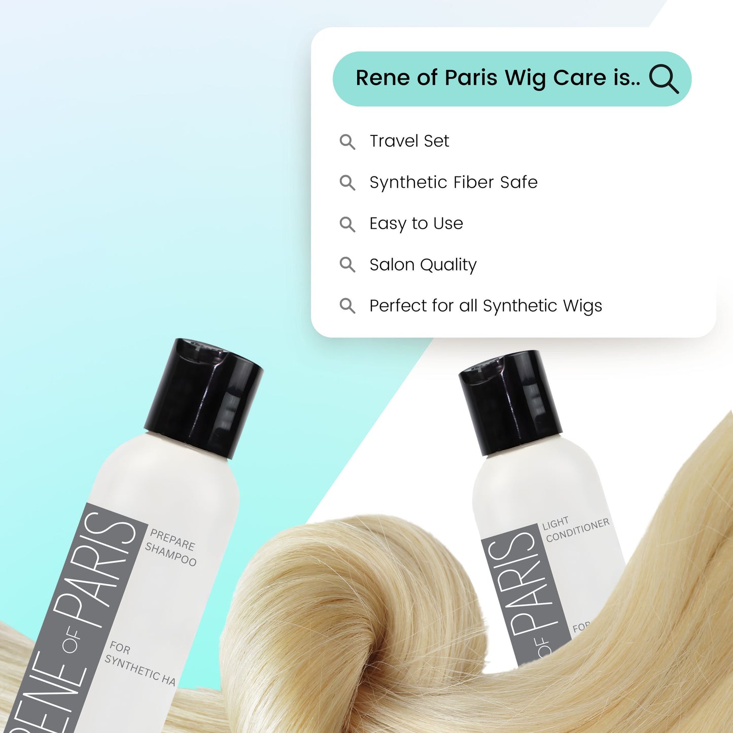 Rene of Paris Travel Shampoo & Conditioner Set – 2 fl oz Each